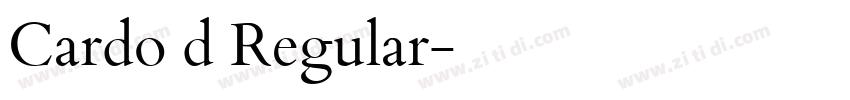 Cardo d Regular字体转换